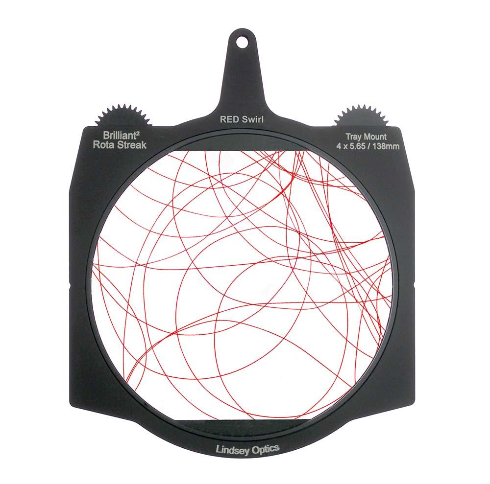 [L-4565-RSTREAK-RED-SWIRL] Lindsey Optics - Brilliant² 4x5.65" Rota-Streak™ RED Swirl