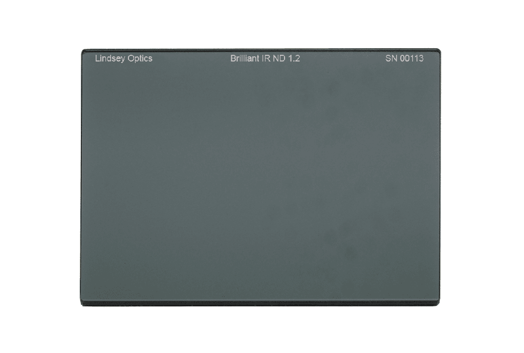 [L-4565-ND12-IR-AR] Lindsey Optics - 4" x 5.650" Filtre Brilliant FS IR ND 1.2 avec traitement antireflet