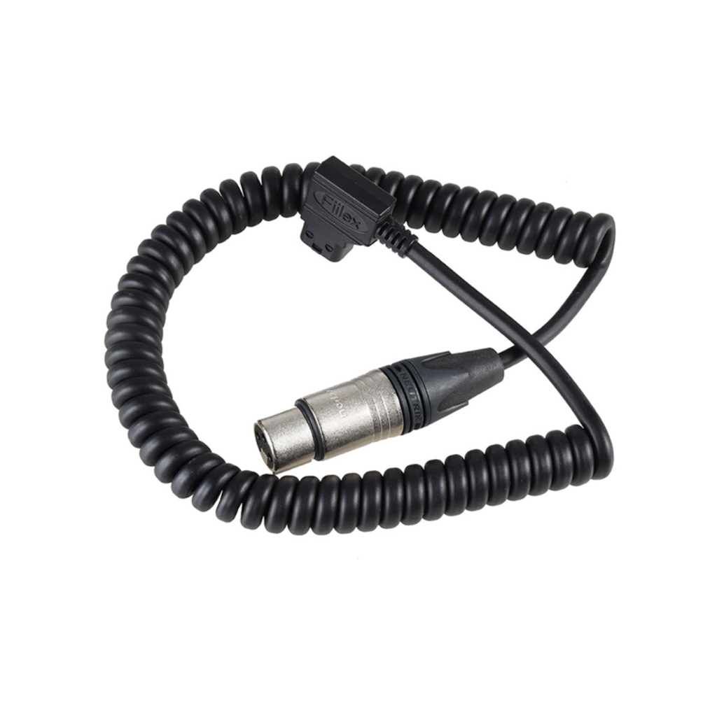 Fiilex - Q6 Color D-Tap Cable 2ft Curled D-Tap to XLR-3
