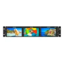 TVLogic - 3 x 5.5” 1920x1080 Triple LCD Rack Monitor with UHD/4K Ready / 2RU