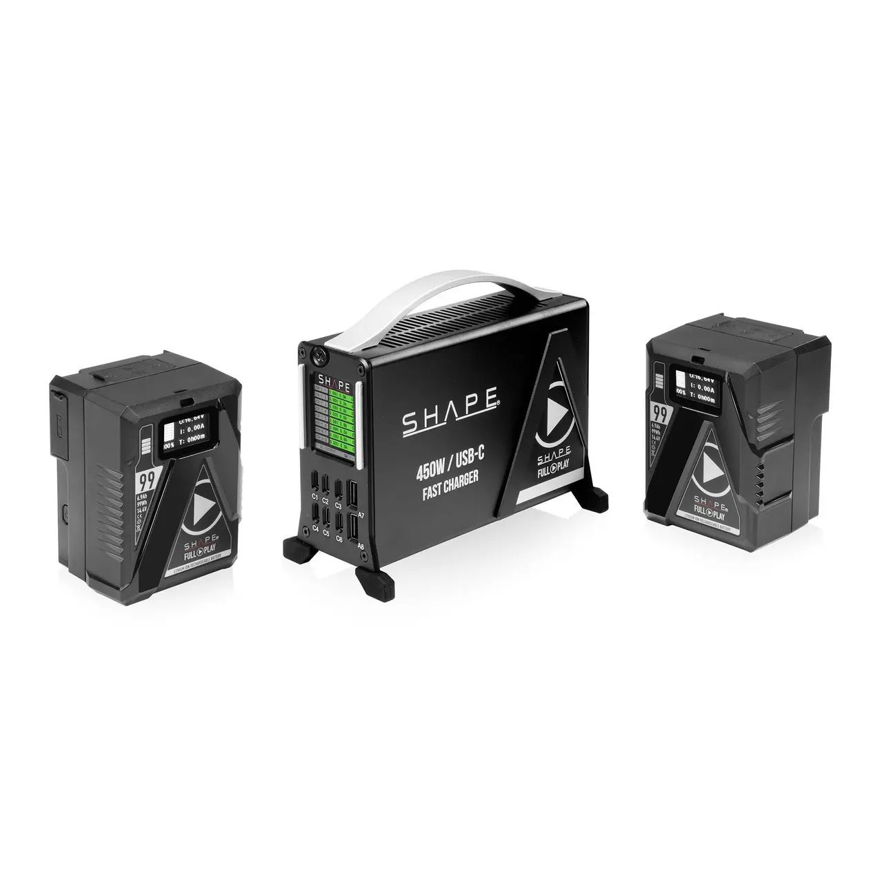 Shape - Kit Chargeur Rapide USB-C avec 2 Batteries Mini V-Mount 99Wh