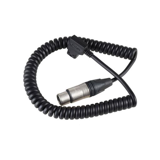 [FLXQ6CLR-PSU-DCJ2C-DTAPXLR3] Fiilex - Q6 Color D-Tap Cable 2ft Curled D-Tap to XLR-3
